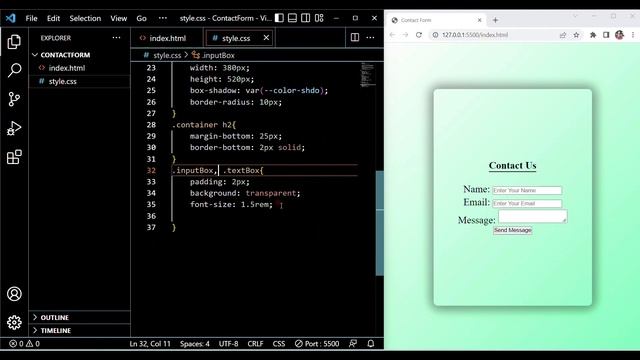 Silent Coding || Contact Form || using HTML & CSS || #form #html #css #javascript || HTML || CSS