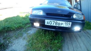 ВАЗ 2114. Поставил новый бампер. Правильная установка LED ламп в туманки.