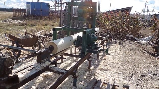Простейший способ оцилиндровки бревна! Идеальный щепорез для арболита