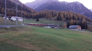 Bergün - Rhätische Bahn - am Morgen des 31.10.2022