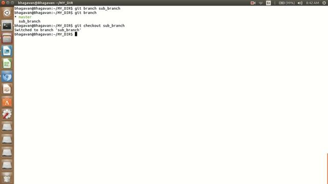git usage with basic git commands through command line
