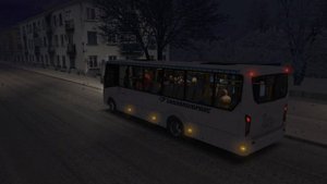 Рождество в Русской глубинке, автобус ПАЗ Vector Next Omsi2