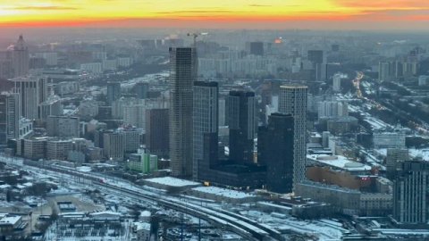 Темпы стройки БОЛЬШОГО СИТИ взгляд с 62 этажа