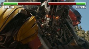 Bumblebee vs. Blitzwing WITH HEALTHBARS | Canyon Fight | HD | Transformers: Bumblebee