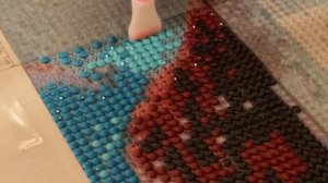 Diamond painting / ASMR process / waterfall