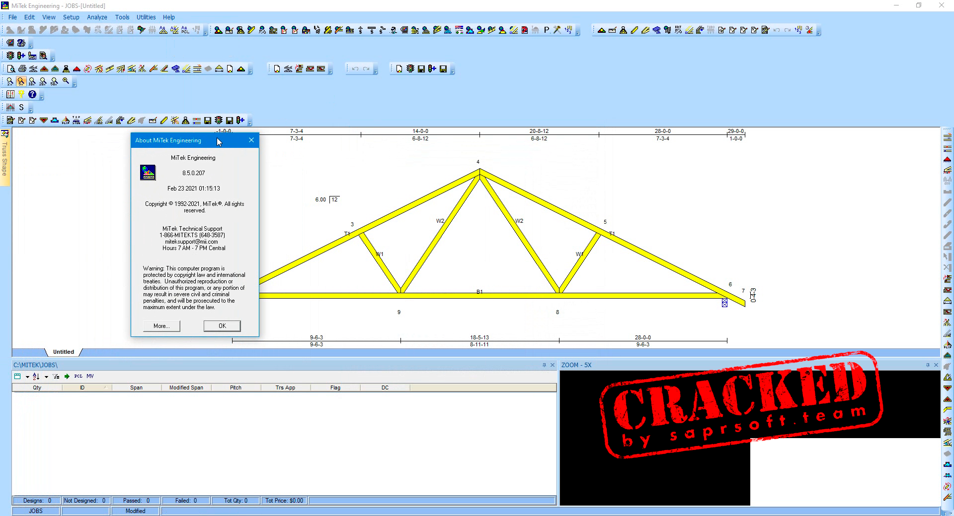 [Cracked] MiTek Structure 8.5.0 for USA / CANADA crack | Crack - custom license by saprsoft.team