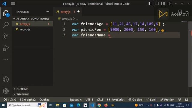 Declare Array, array length and array index || 12 || JavaScript #javascript