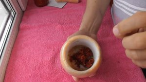 Каменная ступка для специй. Первое тестовое испытание