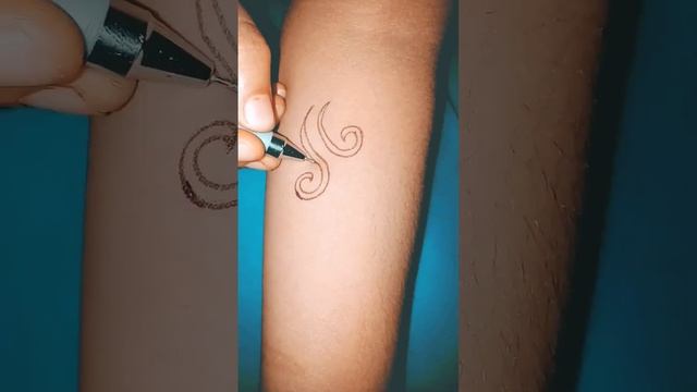 Easy trick ☝tattoo design #by s_s arts #shorts # youtubeshorts #short video
