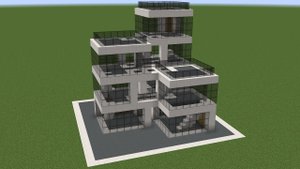 Майнкрафт - Как построить небольшую современную башню. Minecraft