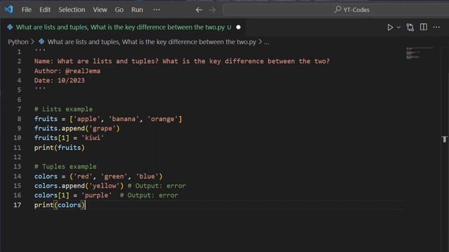 What are lists and tuples? What is the key difference between the two?