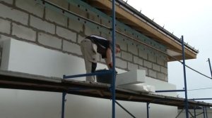 Утепление фасада коттеджа пенополистиролом