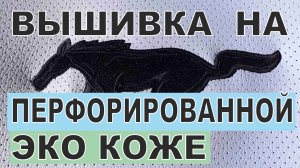 Вышивка на перфорированной эко коже. Уроки вышивки. Как вышить на коже.