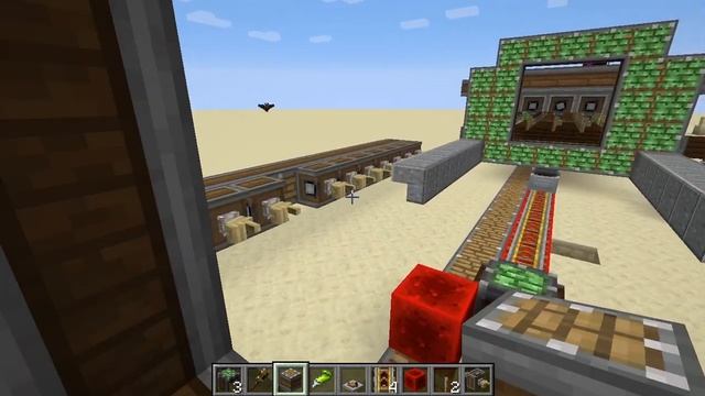 Minecraft Create mod, Train car assembly line. смотреть онлайн