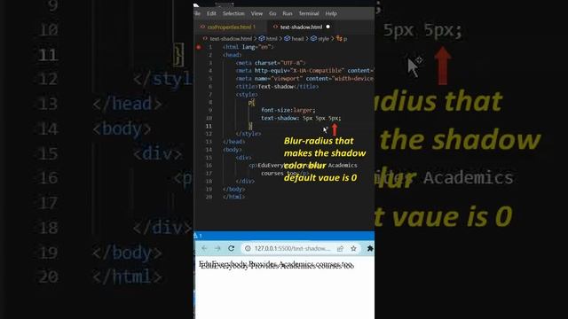 How to provide the beautiful shadow to the text | CSS property : text-shadow | Web developement