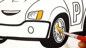 ROBOCAR POLI drawing and coloring . learn colors . Tim Tim TV
