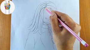 how to draw hidden face girl || hidden face drawing || Mx Alira