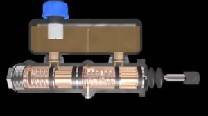 Работа тормозного цилиндра при обрыве одного из контуров тормозной системы