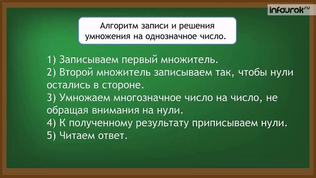 Письменное умножение на числа оканчивающиеся нулями 4 класс школа россии презентация