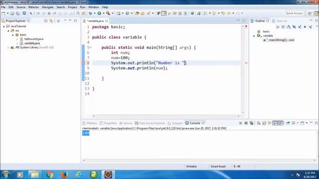 Java Programming Tutorial -5- Variable смотреть онлайн