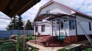 очень шикарный навес над крыльцом