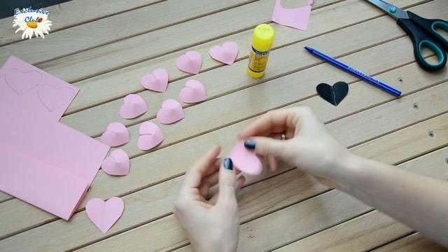 3D Сердечки из бумаги / Оригами ОБЪЁМНОЕ СЕРДЦЕ ко дню Влюблённых