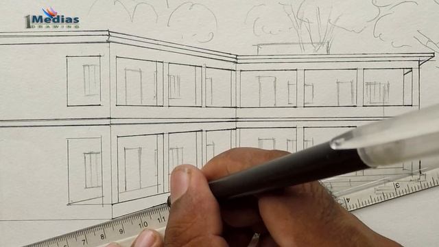 How to Draw School Scenery Step by Step (Very Easy) смотреть онлайн