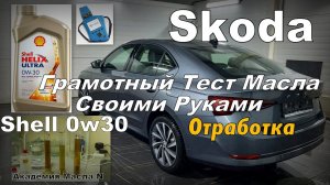 Skoda: Shell 0w30 Тест Отработки Своими Руками. (2023) Академия Масла N