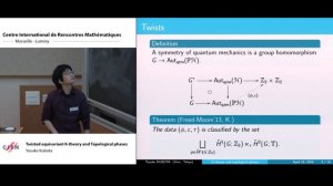 Yosuke Kubota :  Twisted equivariant K-theory and topological phases
