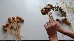 Ореховый букет своими руками с нуля. Съедобный букет.