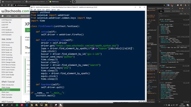 3 - Webtesting con Python y Selenium - Identificando elementos por XPATH