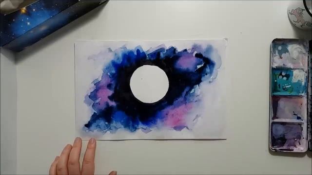 "Full Moon" - Watercolor Painting Process смотреть онлайн