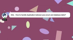 SQL : How to handle duplication between java enum and database table?