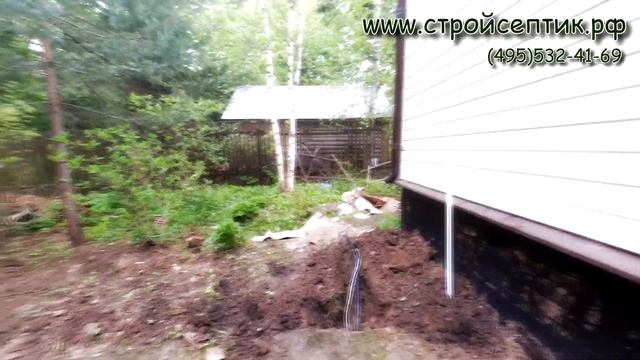 СЕПТИК ТОПАС 6 пр. Монтаж септика. Выпуск на рельеф. смотреть онлайн