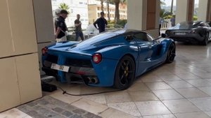 Blue Ferrari Laferrari in Monaco during F1 !