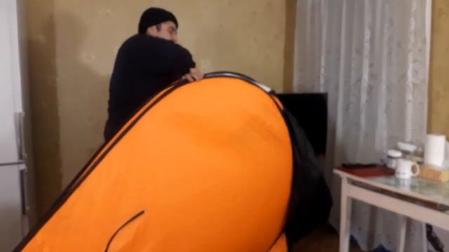 Как сложить палатку автомат трёх слойную 2×2 на 170 смотреть онлайн