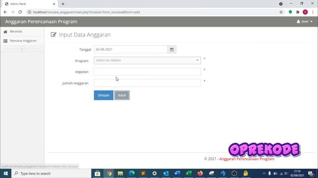 membuat Aplikasi Sistem Informasi Rencana Anggaran berbasis web menggunakan PHP & MYQLi смотреть онлайн