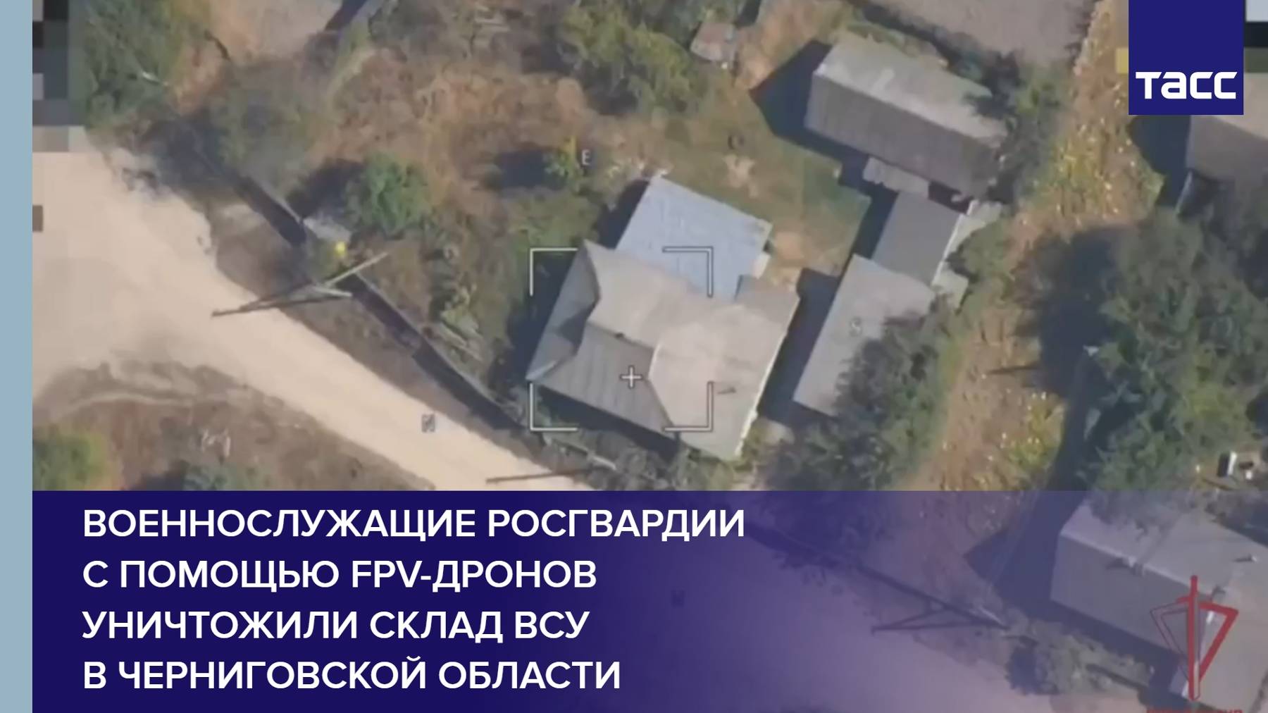 Военнослужащие Росгвардии с помощью FPV-дронов уничтожили склад ВСУ в Черниговской области