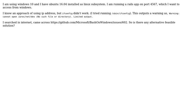 How to access localhost of linux subsystem from windows? смотреть онлайн
