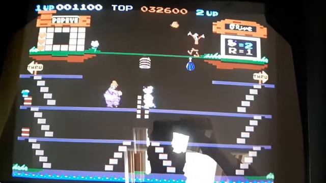 Popeye game on crt monitor 15khz mame смотреть онлайн
