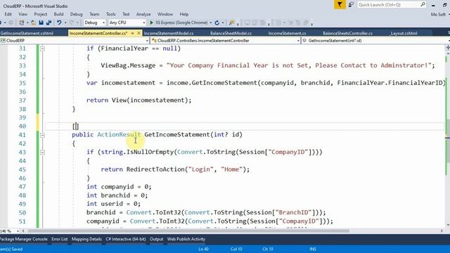 Business ERP Part 104 Income Statement Complete in ASP.NET MVC