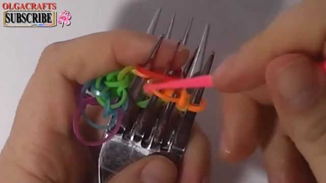 DRAGON SCALE CUFF BRACELET -How to make with forks. without rainbow loom смотреть онлайн