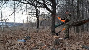 Весенний поход с ночёвкой. Палатка, гамак, костерок, - кайф!