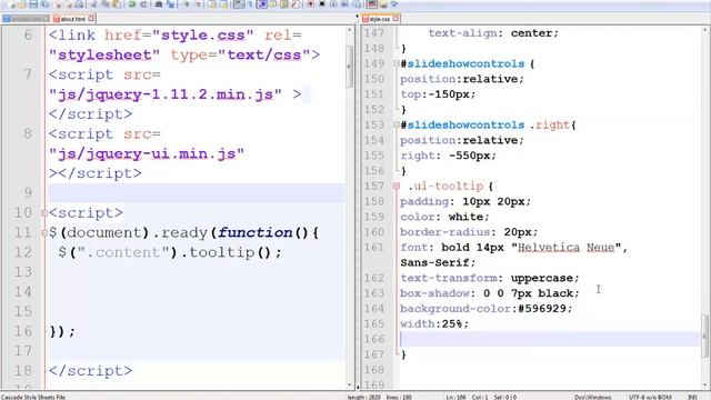 jQuery Tooltip Widget