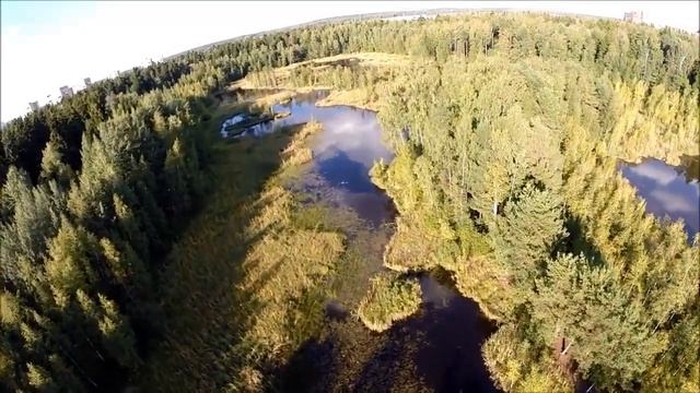 Черное озеро в Зеленограде аэровидеосъёмка.
