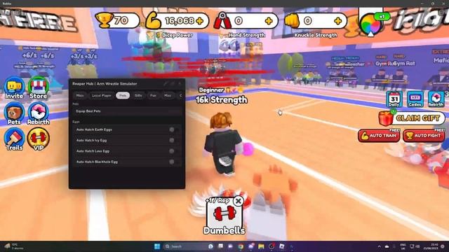 Arm Wrestle Simulator Script/Hack Gui | Auto Farm, Auto Win, Inf Wins And More!! *PASTEBIN* смотреть онлайн