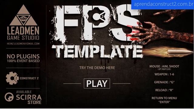 Ganhe um template grátis do Construct 2 FPS (First Person shooter) game смотреть онлайн