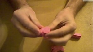 Поделка розовый слон из пластилина Handicraft pink elephant from plasticine