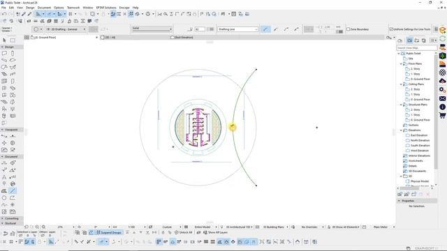 Fasade Public Toilet Shell Curved Archicad 26 Enscape смотреть онлайн