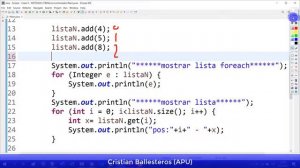 List y ArrayList metodos add size get clear y mostrar todos los elementos de la lista en JAVA P 4/4